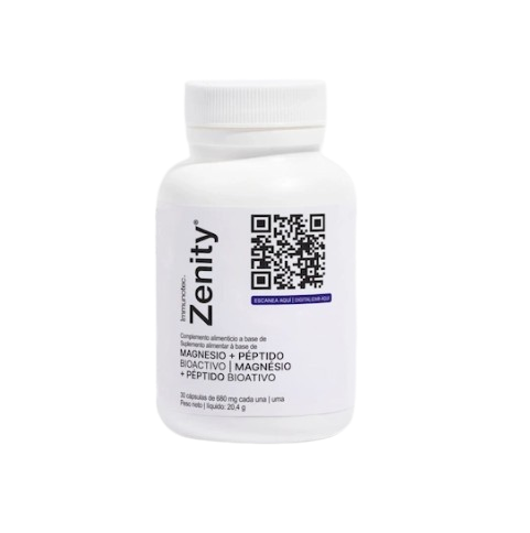 Caja de Zenity de Immunotec con magnesio y péptidos para el descanso nocturno